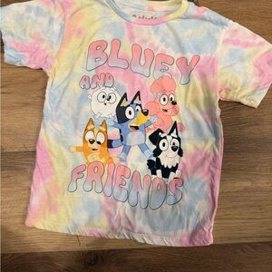 Pink and Blue Tie-Dye Short Sleeve Tees